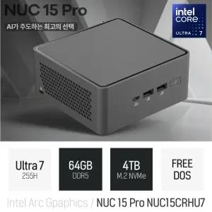 ⓒ ASUS NUC 15 Pro NUC15CRHU7 울트라7 255H 64GB 4TB / 인강용 사무용 비즈니스용 가정용 미니PC