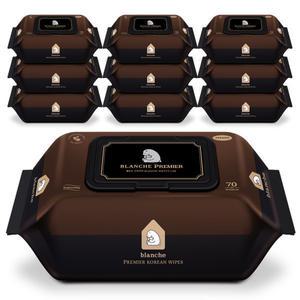 블랑슈 프리미어 아기물티슈 캡형 70매 10팩