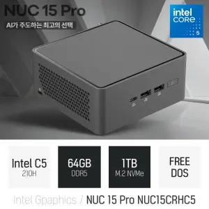 ⓒ ASUS NUC 15 Pro NUC15CRHC5 코어5 210H 64GB 1TB / 인강용 사무용 비즈니스용 가정용 미니PC