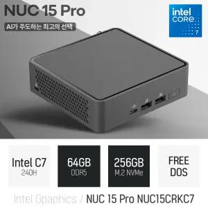 ⓒ ASUS NUC 15 Pro NUC15CRKC7 코어7 240H 64GB 256GB / 인강용 사무용 비즈니스용 가정용 미니PC