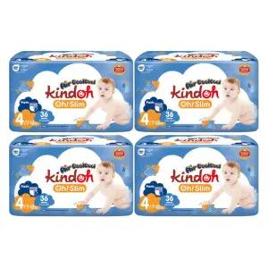 킨도 기저귀 오슬림 에어쿨쿨 팬티형 4단계 36p X 4팩