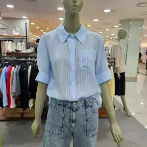 시슬리/애플아울렛/오프 스트랩 스트라이프 블라우스 SAWSC6531