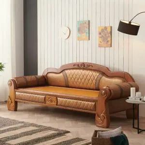 보루네오 하우스 선물추천보루네오 원목가죽 온돌 흙 소파침대 YS121