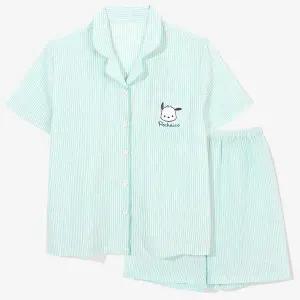 [프리미에 팜]산리오캐릭터즈 포차코 시어서커 스트라이프 파자마 잠옷 상하세트