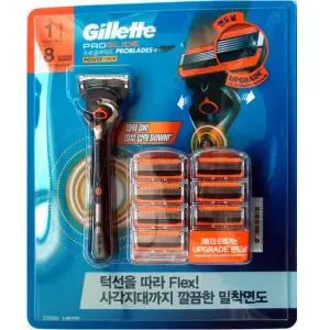 질레트 프로글라이드 파워면도기+면도날8개/미세진동/밀착면도