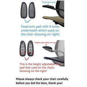 Humanscale Liberty Office 홈 컴퓨터 의자 용 팔 패드 캡 교체 1 쌍 검정색 표면 가구 부품