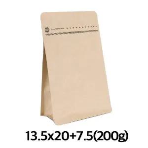 이지포장 크라프트 박스파우치 커피 원두 봉투 200g (50매) 소분·포장용