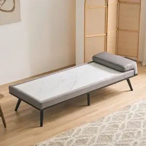 샘스톤 스티레토 비앙코카라라 1인용 돌침대 RV002