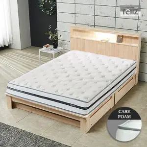 레스토닉 케어폼 편백 리플레쉬LED 서랍형 침대세트Q