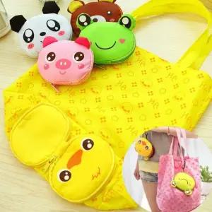 캐릭터 접이식 장바구니/가방/에코백/시장/바구니/마트/포켓/이동식/다기능/만능/숄더백/보조/캠핑/외출