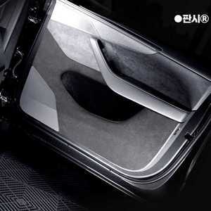테슬라 모델 매트 가죽 스티커 킥 보호 안티 먼지 자동차 패드 도어 제품 4PCS 패널 액세서리 주니퍼