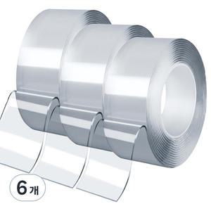 엔더 초강력 아크릴 폼 나노 실리콘 클리어 겔 양면 테이프 30mm x 5m 투명 6개