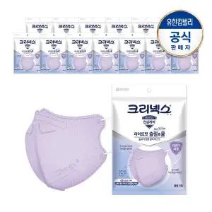 [크리넥스] 라이트핏 쿨마스크 대형 퍼플 5PX14개