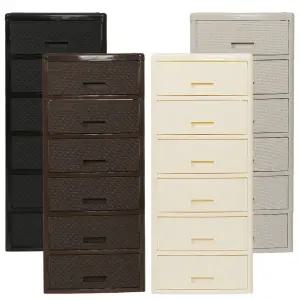 4536 6단 라탄 서랍장 플라스틱서랍장 수납장 사물함