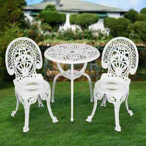 야외 철제테이블 발코니 정원 세트 레트로 제품 부부테이블 3피스 안뜰 주조 알루미늄 엔틱