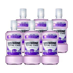 리스테린 토탈케어 마일드 250ml, 6개 + 증정(리스테린 캐비티케어 마일드 100ml, 1개)