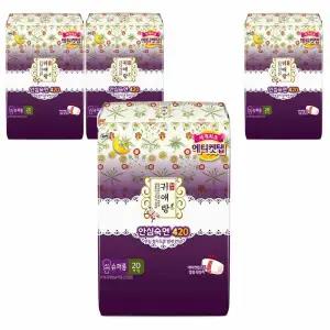 쏘피 귀애랑 여성용품 데일리 생리대 날개형 슈퍼롱 20P 4개