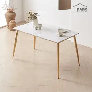 라로퍼니처 아델 1300 유광 포세린 통 세라믹 4인 식탁 테이블