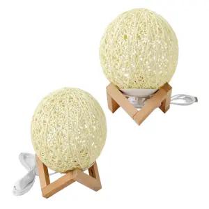 WSstore 라탄 달 무드등(분리형) (아이보리) 스탠드무드등