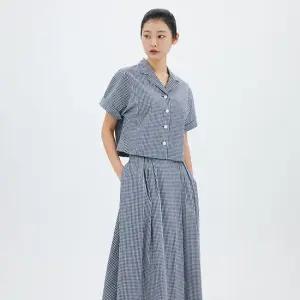 [LAP SET-상의)반팔 4버튼 셔츠 AR2WB471_DG