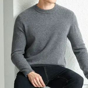 [모로엠] 남성 긴팔 스웨터 레귤러핏 부드러운 니트 ON-KN-QWFG95H9