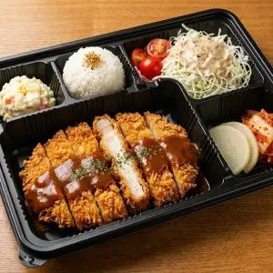 [국내생산] 5칸 돈가스 도시락 일회용 포장용기 50개입