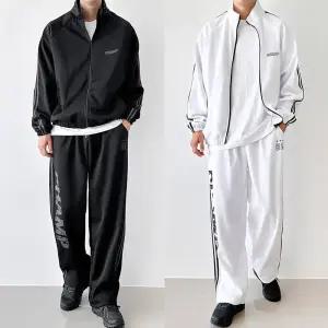 [스트릿감성]M 챔프 2선 트랙세트 트레이닝 SET 데일리 꾸안꾸 스트릿 와이드팬츠 자켓 운동복 남녀공용