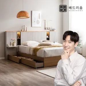 리디아 LED침대(Q)+사이드패널2EA+스위트에디션 Hard 매트리스
