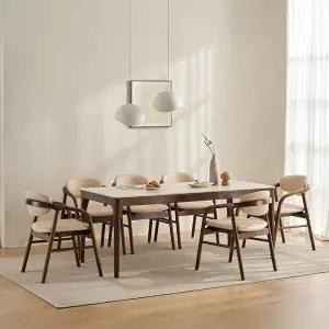 [삼익가구]더우디 포세린 통세라믹 6인용 원목 1800 식탁세트(의자6)