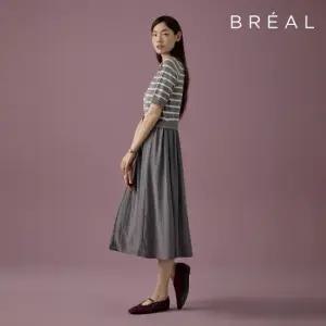 브리엘 버튼 스트라이프 원피스 1종