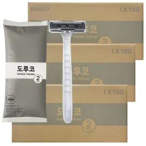 도루코 TNC200-1P 트윈 2중날 휴대용면도기 300개 개별포장 일회용 업소용 면도기