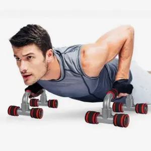 푸쉬업바 레드블랙 이동식 땀흡수 손목보호 분리형-WFHK7DH