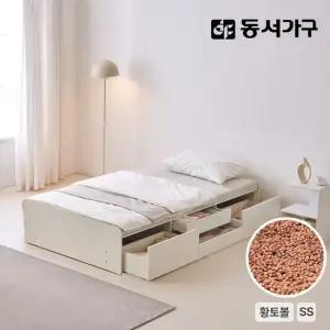 온결 황토볼 온열 무헤드 2단 4서랍 아쿠아텍스 수납 흙침대 SS DF926970