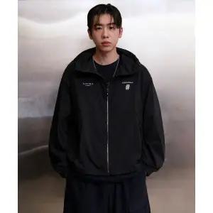 매장정품 [빈트릴 BEENTRILL X ELECTRIC] 테크 오버핏 윈드브레이커(블랙) BA242JP010BK 165165