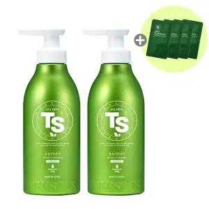 올뉴 TS 샴푸 500g 티에스 탈모샴푸 X 2개 + 6g 파우치 4개
