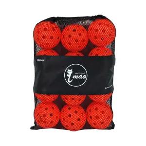 USAPA 인증 스파이더픽 피클볼 공 40홀 실외용 레드오렌지 12P 네트망 포함