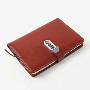 [하프클럽/]비밀번호 다이어리 브라운 교무 시크릿 가죽