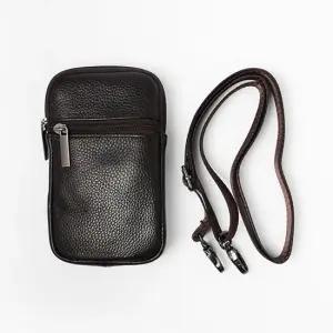 크로스백 다크브라운 미니 사각 여행 소가죽 소가죽 갈색 사각 학생 어깨끈