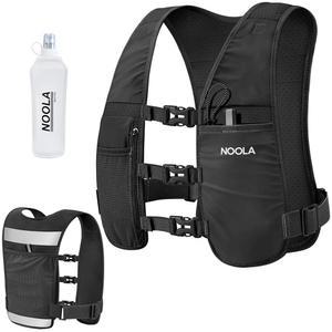 남성용 누라 러닝 조끼, 500ml 소프트 플라스크가 포함된 조절 가능한 하이드레이션 휴대폰 홀더가 있는 워터 백팩