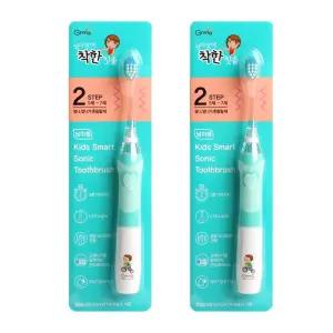 지앤마 엄마맘에 착한 유아 전동칫솔 2단계 남아용, 2개