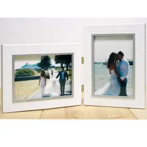 양면접이액자 가로 세로 혼합형 사진액자  A23)심플화이트