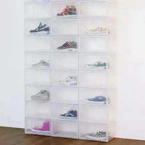 [아이리스] 디슈플레이 투명 신발 정리함 케이스 DSB-290 4개