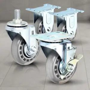 경량용4인치무소음 캐스터바퀴 고하중 발통 수레 대차-우레탄바퀴수레캐스터.케스터손수레구르마.핸드카