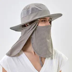 작업용 얼굴 햇빛 가림 농촌 밭모자 목가리개 햇볕 가리개 마스크 모자 그레이