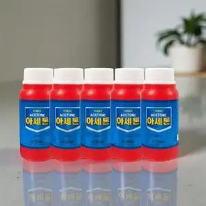 공업용 아세톤 대용량 투명 리퀴드 네일 리무버 청소용 세척용 100ml 5개