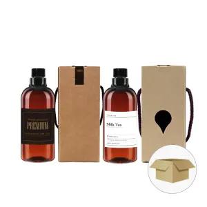 DN500갈색 500ml 페트병 패키지 10병 세트 더치 커피 콜드브루 용기 카페 배달 포장 공병 스티커 박스