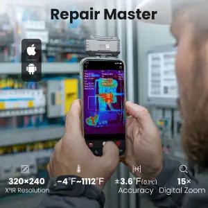 생활건강 측정공구 P1 열화상 카메라 320*240 XIR 해상도 iOS 및 안드로이드 폰용 600  고온 측정 범위 25H