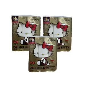 2025년 헬로키티 골드라벨 100% 천연펄프 24롤x3팩