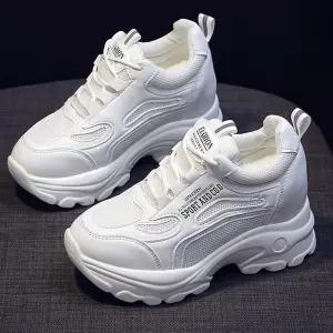 여성 8cm 키높이 어글리 운동화 스니커즈 225-250 메쉬 워킹화