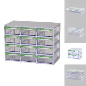 4단 12칸 공구 부품함 수납함 보관함 부품박스 CA507/용품/정리함/책상위/서랍형/문구류/약품/보관장/나사